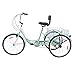 DoCred Adult Tricycle 7 Speed Trike Three-Wheeled Bike, Adult Tricycles Cruiser Bikes 24 Inch with Low Step-Through Aluminum Frame, Front and Rear Fenders, Adjustable Handlebarsthumb 2