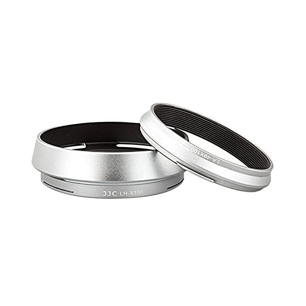 JJC LH JX100 Fuji Zonnekap Zilver, Schwarz – Bild 3