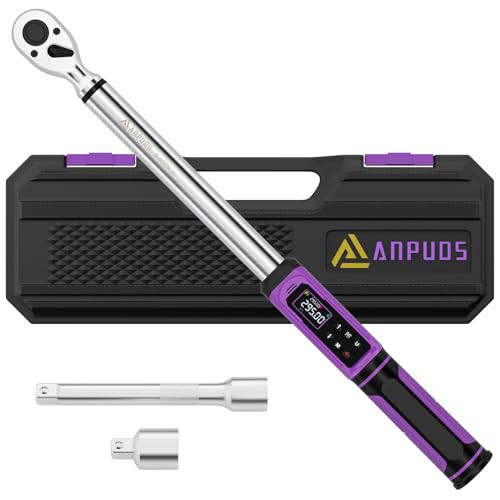 ANPUDS 1/2" Digital Torque Wrench, ±1% Accuracy, 4.43-295 Ft-lb