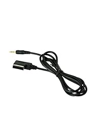 Akiimy 3.3 pies Interfaz de música Cable adaptador AMI AUX Jack de 3,5 mm Aux-IN Cable MP3 para Audi A3 A4 A5 A6 A8 Q5 Q7 R8 TT, vw Jetta GTI GLI Jetta Passat Cc Tiguan Touareg