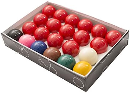 Transcend United 2 1/16" Snooker Table 22 Ball Set Precision Engineered Standard English Snooker Size