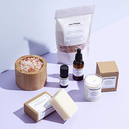 CALM & RELAXING, Aromatherapy Pamper Gift Set for Women Relaxation Gift of Essential Oil, Massage Oil, Himalayan Bath Salt - Image 4