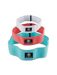Invincilete Bandas de resistencia para cadera, juego de 3 bandas antideslizantes de tela de algodón para la resistencia de la tela, bandas de fitness, activan glúteos y muslos, tonifica las piernas y un trasero más grande. Para sentadillas, yoga, pilates.