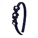 7Rainbows Boutique Triple Satin Flowers with Pearls Headbands for Girls (FS068)