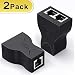 RJ45 Splitter Connector Adapter, Wenter Female 1 to 2 8P8C Ethernet Plug LAN Network Socket Adapter for Cat5, Cat5e, Cat6, Cat7 primary