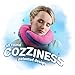 BCOZZY Kids Travel Neck Chin Supporting Pillow for Traveling in a Car seat, Provides Double Support for Kids Head, Must Have Travel Essential, Carry Bag, Large Size Pink