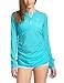 Baleaf Women's Long Sleeve Half-Zip Sun Protection Rashguard Side Adjustable Swim Shirt