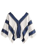 Romwe Women's Striped V Neck Short Sleeve Casual Blouse Tops