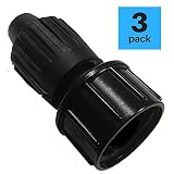 Habitech 3-Pack 1/2 Inch Drip Irrigation Tubing to Faucet/Garden Hose Adapter - Reusable Connector Fittings for Most Rain Bird, Orbit, Dig, Toro 1/2 or 5/8 Tubing x 3/4" FHT