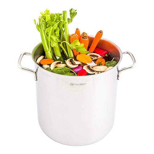 Met Lux 13.5 Quart Stock Pot, 1 Induction Ready Gumbo Pot With