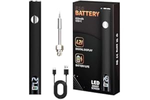 Cordless Soldering Iron- 510 Threaded Battery Pen, 650mAh USB Rechargeable Battery, LED Digital Display, for Home Appliance R