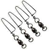 AGOOL Ball Bearing Fishing Swivel Stainless Steel High Strength with Coastlock Snap Welded Ring Saltwater Standard High Strength 26-503lb, 100% Copper & Nickle Coated