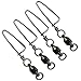 AGOOL Ball Bearing Fishing Swivel Stainless Steel High Strength with Coastlock Snap Welded Ring Barrel Swivels Saltwater Standard High Strength 100% Copper with Nickle Coated