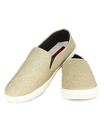 zapatoz women&rsquo;s fabric slip on casual shoe