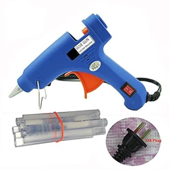 billionBAG Hot Melt Glue Gun kit 40 Watt, High-Tech Electronic PTC Heating Technology for Arts & Crafts, Wood Crafts, Paper & Cloth Quick Repairs,Blue (25 hot Glue Gun Sticks Included)