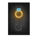 Diamond ring by Octavian Mielu, 12x19-Inch Canvas