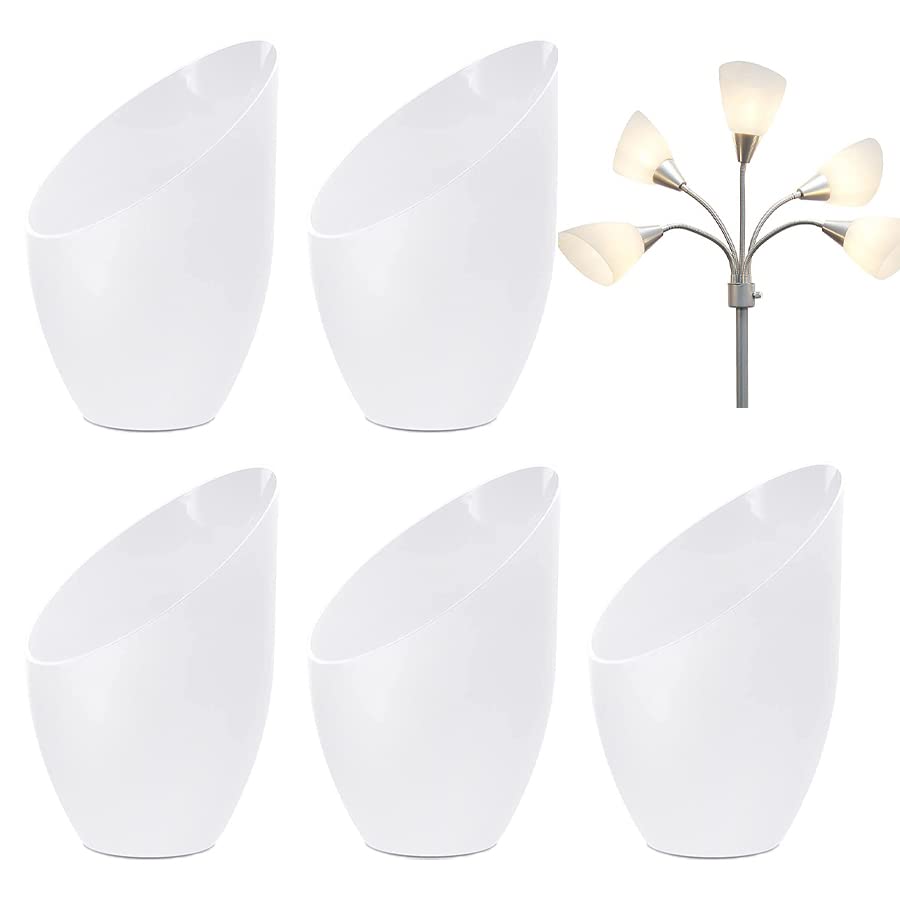 Photo 1 of Vaguelly Horseshoe Lampshade - 5 Pack White Frosted Replacement Shades for Floor Lamps 40Mm Hole Diameter Ideal for Living Room and Bedroom Decor