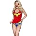 DC Comics Wonder Woman Ribbed Tank and Boy Brief Panty Set (Small)