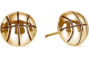 GIMMEDAT Sports Stud Soccer, Volleyball, Softball, Tennis Basketball, Baseball, Football Earrings Jewelry Girls Women Mom Player Fan Gift