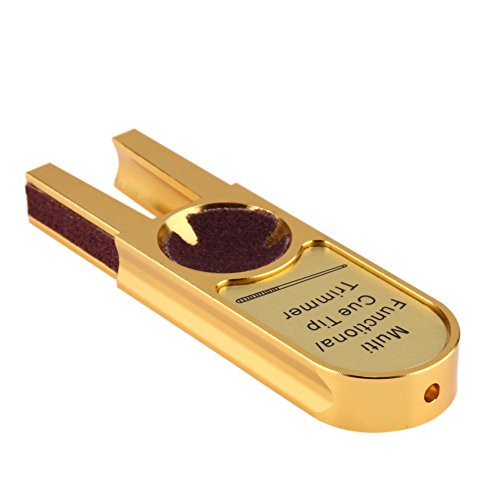 Alloet Muti-functional U-shape Billiards Pool Cue Tip Trimmers Tapper, Dime Shaper, Nickel Shaper Tool