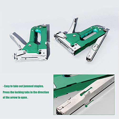 Craftsboys Staple Gun, 3 in 1 Manual Nail Gun with 3000 Staples - Heavy Duty Gun for Upholstery, Fixing Material, Decoration, Carpentry, Furniture - Thumbnail 2