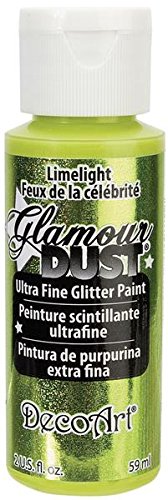 DecoArt Glamour Dust 2-Ounce Limelight Glitter Paint