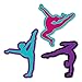 Big Dot of Happiness Tumble, Flip & Twirl - Gymnastics - DIY Shaped Birthday Party or Gymnast Party Cut-Outs - 24 Count