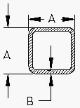Hot Rolled Steel - Square Tubing - Alloy - A36 - 1 1/2" x 1/8" x 5'