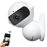 Wireless IP Camera, Fuleadture Mini Robot Home Security Surveillance WiFi Camera & HD Carcorder with Microphone for Baby Video Monitoring - White