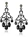 1928 Jewelry Jet and Black Crystal Chandelier Earrings