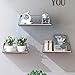 Live Love Laugh Set 3 Floating Mounted Shelves, Metal Wall Decor Shelf for Living Room, Bathroom, Bedroom, Office, Kitchen, 3 Different Sizes
