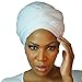 Stretch Head Wraps for Women | Extra Long Jersey Knit Turbans| Soft Cotton African Head wrap Scarf | PURE WHITE