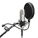 LyxPro MOP-28 Dual Layer Microphone Pop Filter with Flexible Goozeneck for Superior Vocal Performance, Pop Shield