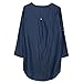 ITFabs Stylish Long Sleeve Asymmetrical Solid Denim Style Tunic Dress
