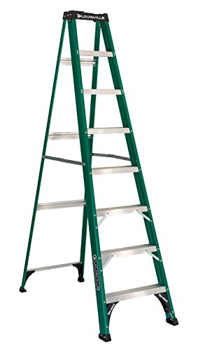 Louisville Ladder FS4008 Fiberglass Standard Step Ladder, 8 Feet, Green