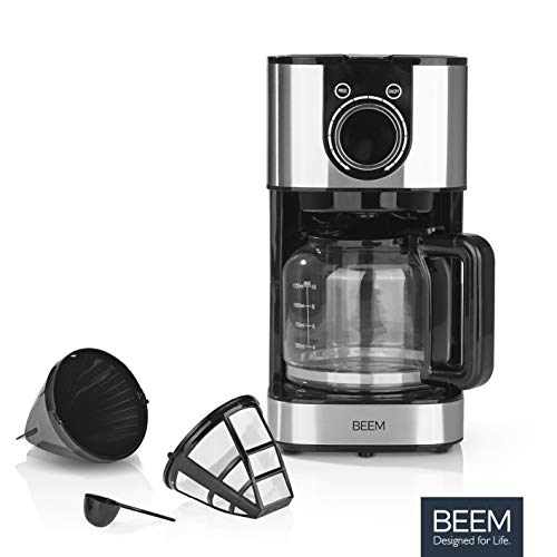 BEEM RESH-AROMA-SWITCH Filterkaffeemaschine - Glas | Edelstahl | 1,25 l Glaskanne | Stylisches Bedienrad | 24h-Timer… – Bild 8