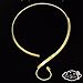 Chic Unique Jewelry Shiny Gold S Hook Swirl 5mm Neckwire Choker Collar Necklace Wire (Cs4)
