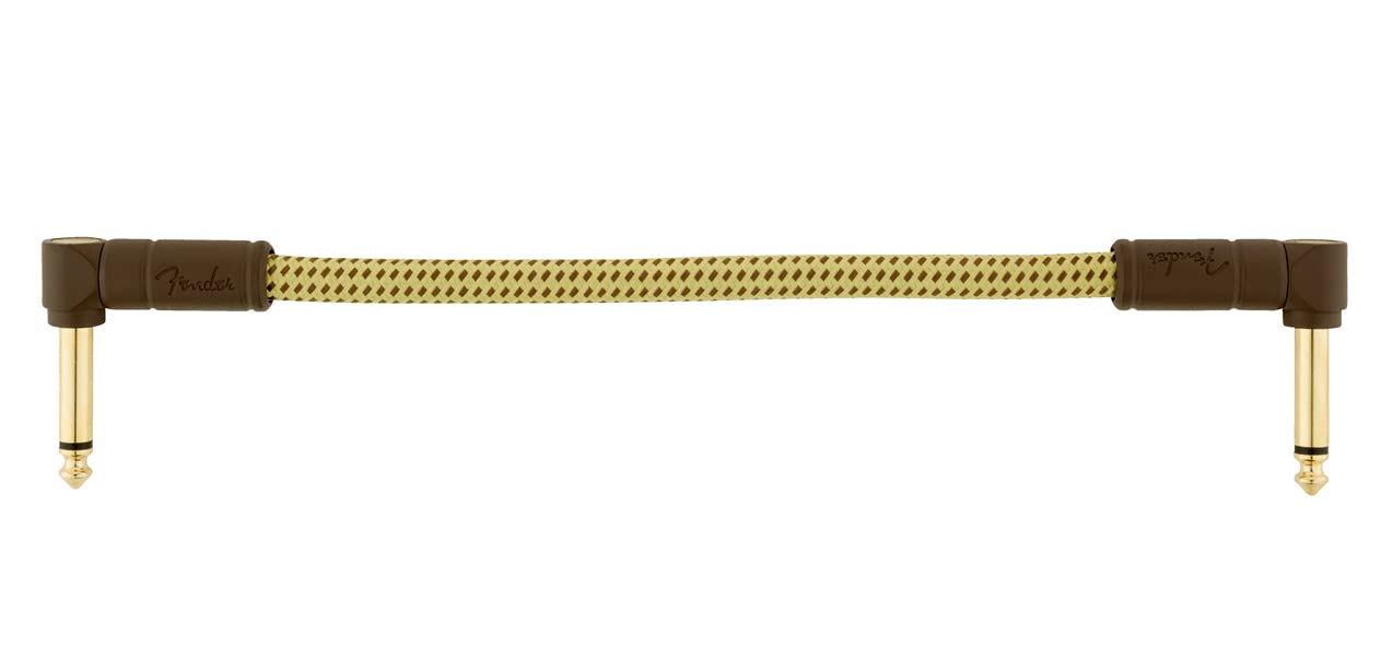 Fender Deluxe Series Instrument Cable, Angle/Angle, Tweed, 6in, Bowl of 20 — image 1