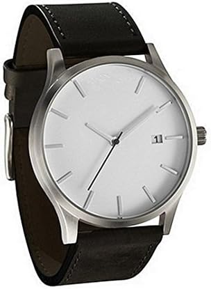 Yeefant Non Waterproof Fashion Couple Leather Band Analog Quartz Round Wrist Calendar Business Comfortable Wearing Frosted Belt High-end Men's Watch