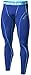 TSLA Men's Compression Pants - Cool Dry Athletic Sports Workout Running Tights Leggings Baselayer, Zero Blue, Large