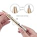 kyinflose Metal pens, Smooth Gel Ink Metal Twist Roller Ball 0.5mm Black Pen Set(0.7mm Black & Blue Pen Refills), Fine Point Gift Pens for Man/Woman, Gold