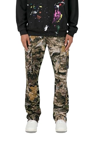 mnml Men’s Bootcut Cargo Pants, Green