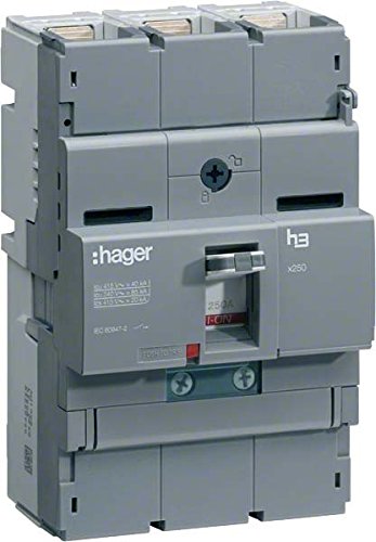 Hager X250 – Automatic Switch X250 3P3D 40 KA 125 A TM Adjustable