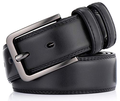Mens Belt - Autolock Genuine Leather Dress Belt - Classic Casual Belt for Men in Gift Box - Thumbnail 2