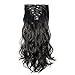 8PCS 24-26 inches Highlight Straight Wavy Curly Full Head Clip in Hair Extensions 18Clips Women Lady Hairpiece (24
