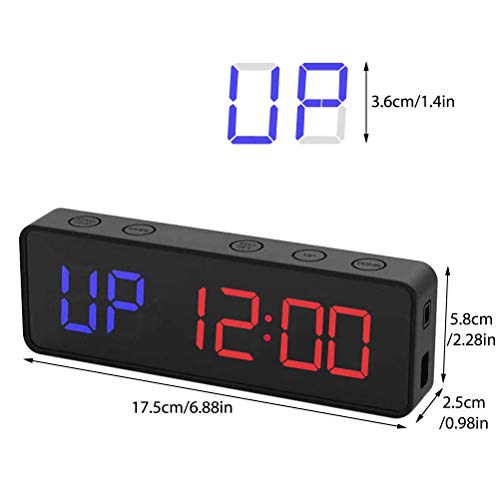 Passer LED Interval Timer, Gym Timer Wandklok, Draagbare Gym Workout Timer Grote LED Digitale Fitness Klok met… - Image 3