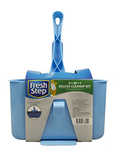 Fresh Step 4 in 1 Deluxe Clean Up Kit Includes: Litter Scooper, Dust Pan & Broom and Caddy - 1 Count