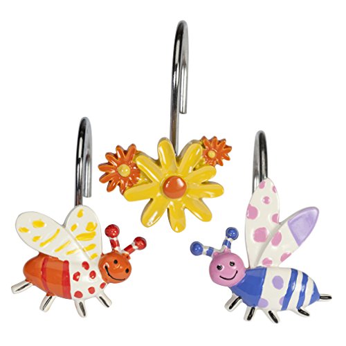 Creative Bath Products Cute as a Bug Shower Hooks, 12-Pack