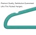 ESYLIFE 30 Pack Baby Clothes Hangers Kids Velvet Hanger Ultra Thin No Slip, Blue/Teal