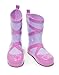 Kidorable Ballerina Rainboots, Pink, Size 9 M US, Natural Rubber Boots with Cotton Lining, Pull On Heel Tab & Non-Slip Sole